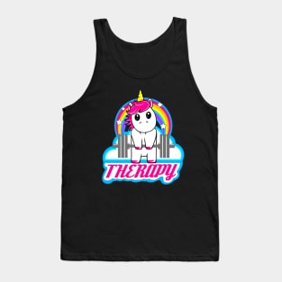 Barbell Unicorn, girls who lift, gym girl Tank Top